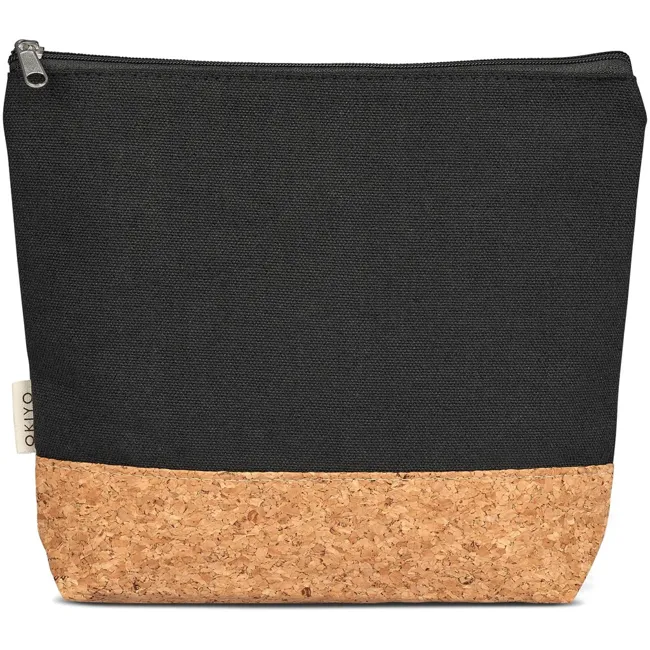 Product image for Okiyo Koruku Cork & Cotton Cosmetic Bag (BG-OK-375-B)