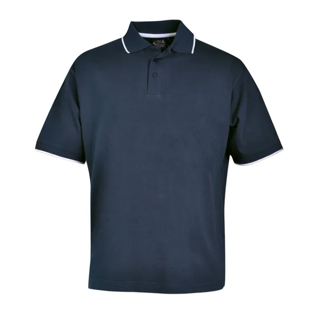 Product image for Pencil Stripe Golfer - Navy/white (CGU3)